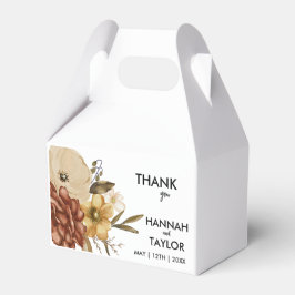 Caixinha De Lembrancinhas Casamento Floral de Queda Elegante