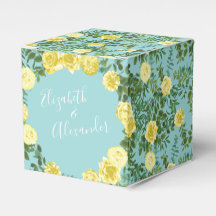 Casamento Floral de Rosa de Teal Amarelo-claro e A