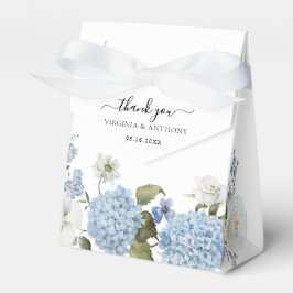 Caixinha De Lembrancinhas Casamento Floral de Rosas Brancas de Hydrangea Azu