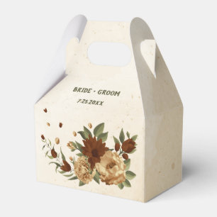 Caixinha De Lembrancinhas casamento floral de terracota rústica