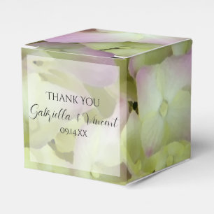 Caixinha De Lembrancinhas Casamento floral do Hydrangea quase cor-de-rosa