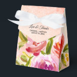 Caixinha De Lembrancinhas Casamento Floral em Aquarela Rosa Pêssego<br><div class="desc">Amor & Agradecimento. Caixas de Favor de Casamento personalizadas com Pintura Floral em Aquarela Romântica Rosa Pêssego Vermelho. Convites de Casamento Combinantes, Cartões de Salve o Dia, Cartões de Pedido para Damas de Honra, Cartões de Agradecimento, Favor de Casamento e Presentes disponíveis na Categoria de Design Floral em nossa Loja....</div>