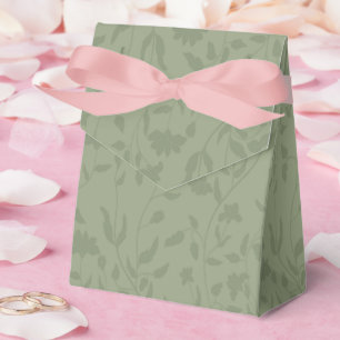 Caixinha De Lembrancinhas Casamento floral em verde sálvia