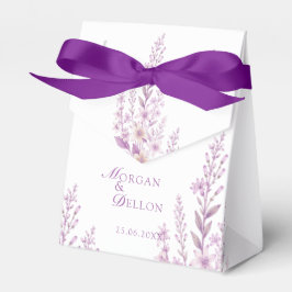 Caixinha De Lembrancinhas Casamento Floral Lavanda Bege Macio Elegante