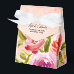 Caixinha De Lembrancinhas Casamento Floral Pêssego-Cor-de-Água<br><div class="desc">Amor e Obrigados. Cor Floral Romântica Vermelha Pêssega Cor Vermelha Romântica Pintura Floral Pintura de Casamento Personalizada Caixas de Favor de Casamento. Convites de casamento, Cartões salve a data, Bridesmaid para serem Cartões de Solicitação, Cartões de Agradecimento, Favoritos de Casamento e Presentes disponíveis na Categoria de Design Floral da nossa...</div>