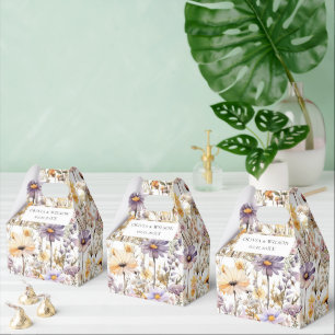 Caixinha De Lembrancinhas Casamento Floral Púrpura Elegante