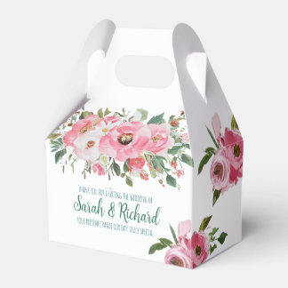 Caixinha De Lembrancinhas Casamento Floral Rosa Brilhante
