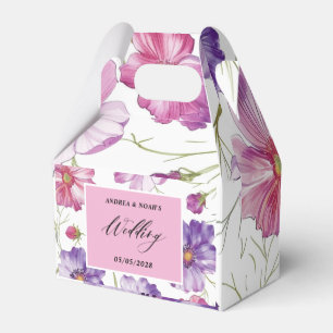 Caixinha De Lembrancinhas Casamento Floral Rosa Púrpura