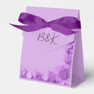 Caixinha De Lembrancinhas Casamento floral roxo de Barbicore