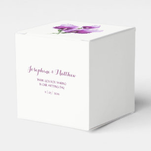 Caixinha De Lembrancinhas Casamento floral roxo do lírio de Calla