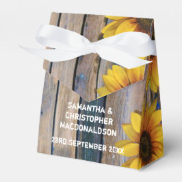 Caixinha De Lembrancinhas Casamento floral russo de girassol amarelo