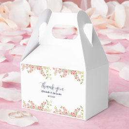 Caixinha De Lembrancinhas Casamento floral Simples e Bonito de rosa