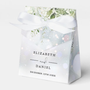 Caixinha De Lembrancinhas Casamento Floral Verde Elegante de Inverno