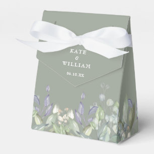 Caixinha De Lembrancinhas Casamento Floral Verde Lilás Verde Oliva