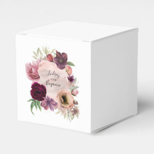 Caixinha De Lembrancinhas Casamento floral vermelho empoeirado do rosa e da