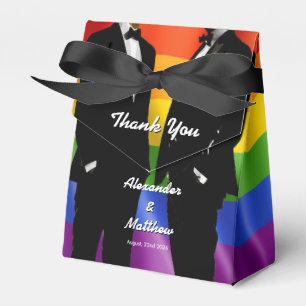 Caixinha De Lembrancinhas Casamento Gay Masculino Elegante Moderno Arco-íris