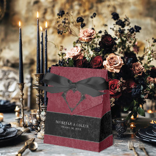 Caixinha De Lembrancinhas Casamento Gótico de Rosas Negras Raven & Black