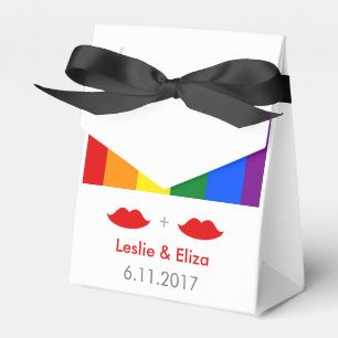 Caixinha De Lembrancinhas Casamento lésbica do arco-íris dos lábios de LG