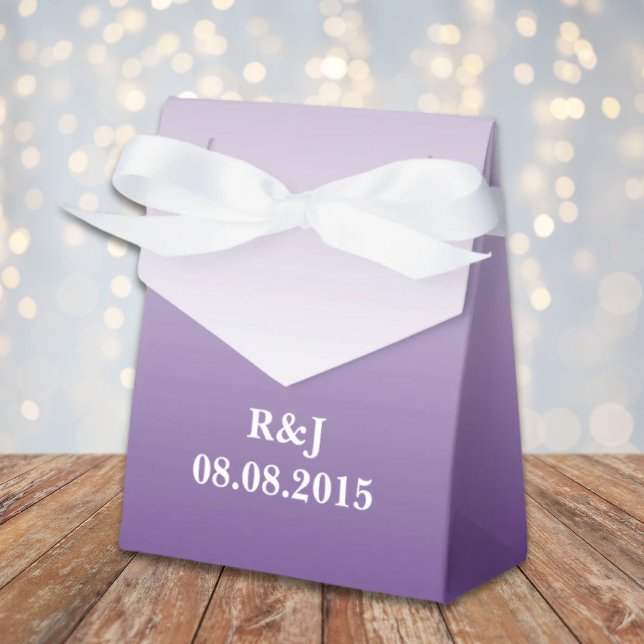 Caixinha De Lembrancinhas casamento lilac ombre roxo no verão (summer lilac ombre purple wedding favor boxes)