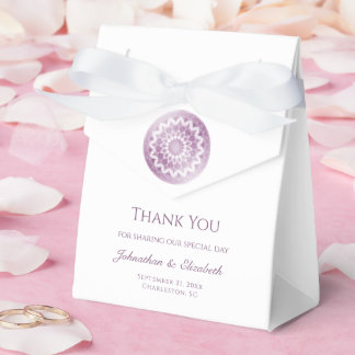 Caixinha De Lembrancinhas Casamento Mandala com Renda Rosa