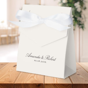Caixinha De Lembrancinhas Casamento Marfim Caligrafia Elegante