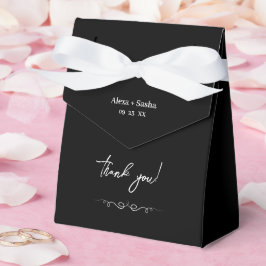 Caixinha De Lembrancinhas Casamento Minimalista Elegante Preto e Branco Simp