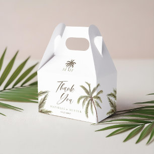 Caixinha De Lembrancinhas Casamento Mínimo de Árvore Tropical Palm Tree Boho