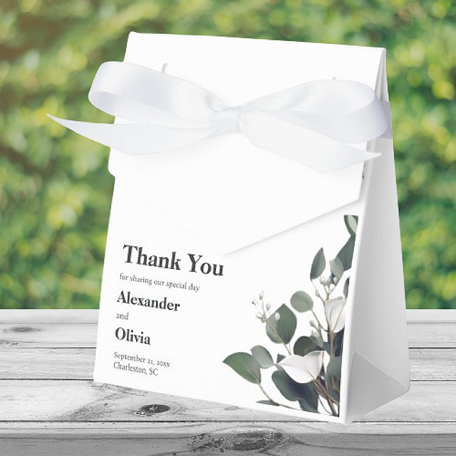 Caixinha De Lembrancinhas Casamento Moderno Eucalyptus (Modern Eucalyptus Wedding Favor Boxes)