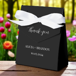 Caixinha De Lembrancinhas Casamento Moderno Minimalista Negro e Branco