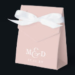 Caixinha De Lembrancinhas Casamento Monograma Moderno Clássico Blush<br><div class="desc">Caixas de Lembrança de Casamento Monograma Moderno Clássico Blush</div>