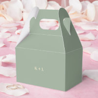 Casamento Monograma Simples Verde Salgueiro Modern