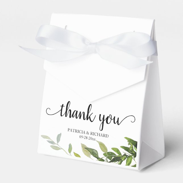 Caixinha De Lembrancinhas Casamento Obrigado Vegetação (Frente)