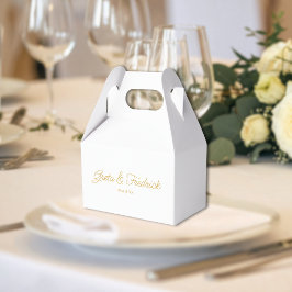 Caixinha De Lembrancinhas Casamento Ouro Luxo Atemporal