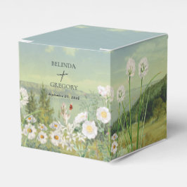 Caixinha De Lembrancinhas Casamento paisagístico de Watercolor Wildflower