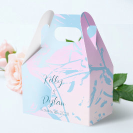Caixinha De Lembrancinhas Casamento Pastel Abstrato Moderno