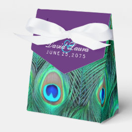 Caixinha De Lembrancinhas Casamento Pavão Roxo Ameixa