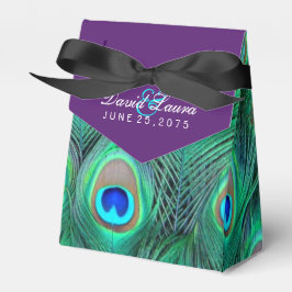 Caixinha De Lembrancinhas Casamento Pavão Roxo Ameixa