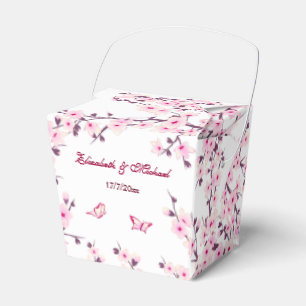 Caixinha De Lembrancinhas Casamento Personalizado De Cerejeira Com Blossom C