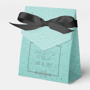 Caixinha De Lembrancinhas Casamento Personalizado de Deco Azul com Arte Mini