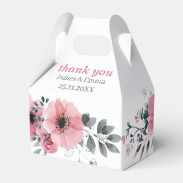 Caixinha De Lembrancinhas Casamento Personalizado de Flor de Rosa Elegante
