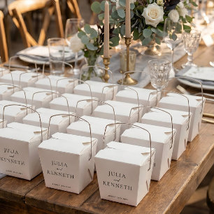 Caixinha De Lembrancinhas Casamento Personalizado Simples Minimalista Neutro