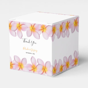 Caixinha De Lembrancinhas Casamento Pink Plumeria Frangipani