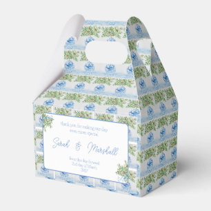 Caixinha De Lembrancinhas Casamento Pintado com Tuscan Blue Ginger Jars