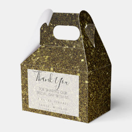 Caixinha De Lembrancinhas Casamento por Agato Negro e Dourado