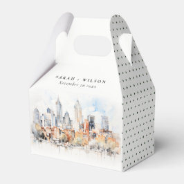 Caixinha De Lembrancinhas Casamento por Aquarela de Skyline do Elegante Denv