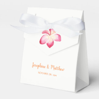 Caixinha De Lembrancinhas Casamento por Aquarela Rosa-Rosa Plumeria Sunset