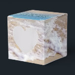 Caixinha De Lembrancinhas Casamento Praia Tropical Oceano<br><div class="desc">Água do oceano turquesa e praia tropical com ondas espumosas para tema de casamento tropical</div>