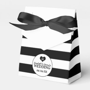 Caixinha De Lembrancinhas Casamento preto e branco moderno
