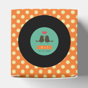 Caixinha De Lembrancinhas Casamento retro moderno do registro de vinil