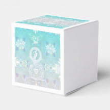 Casamento romântico de peacock, coração e azul aqu